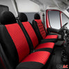 Sitzbezüge Schonbezüge für Citroen Jumpy 2017-2024 Schwarz Rot 2+1 Vorne