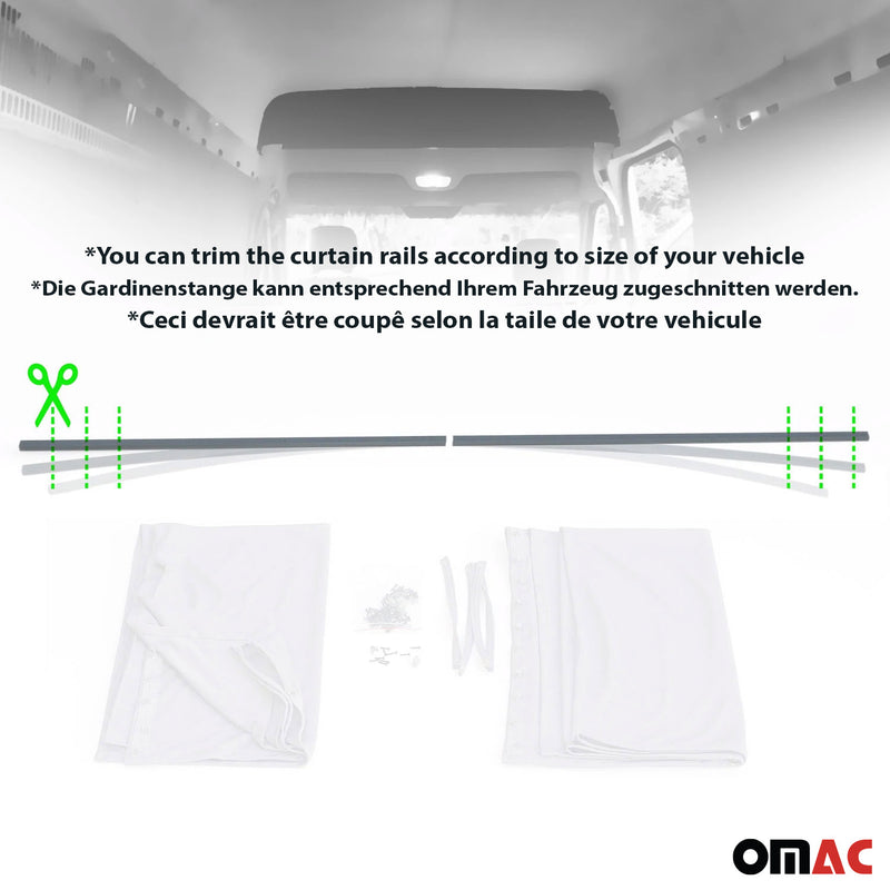 Driver's cab curtains sun protection for Nissan NV400 beige 2 pieces