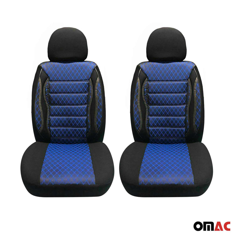 Sitzbezüge Schonbezüge für Ford Transit Custom 2012-2024 Schwarz Blau 2Sitz