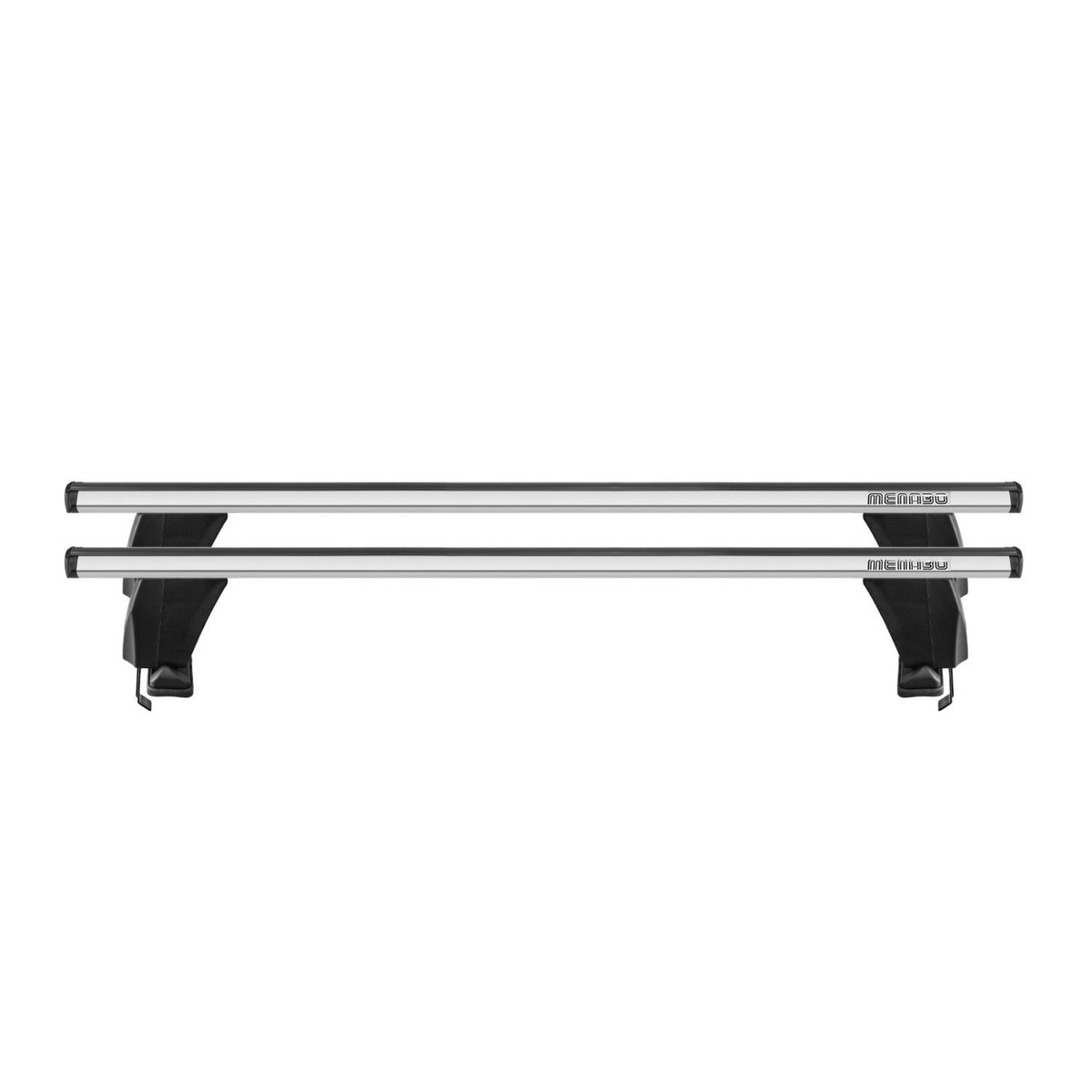 Menabo roof rack base rack for Opel Agila 2007-2015 TÜV aluminum silver 2 pieces