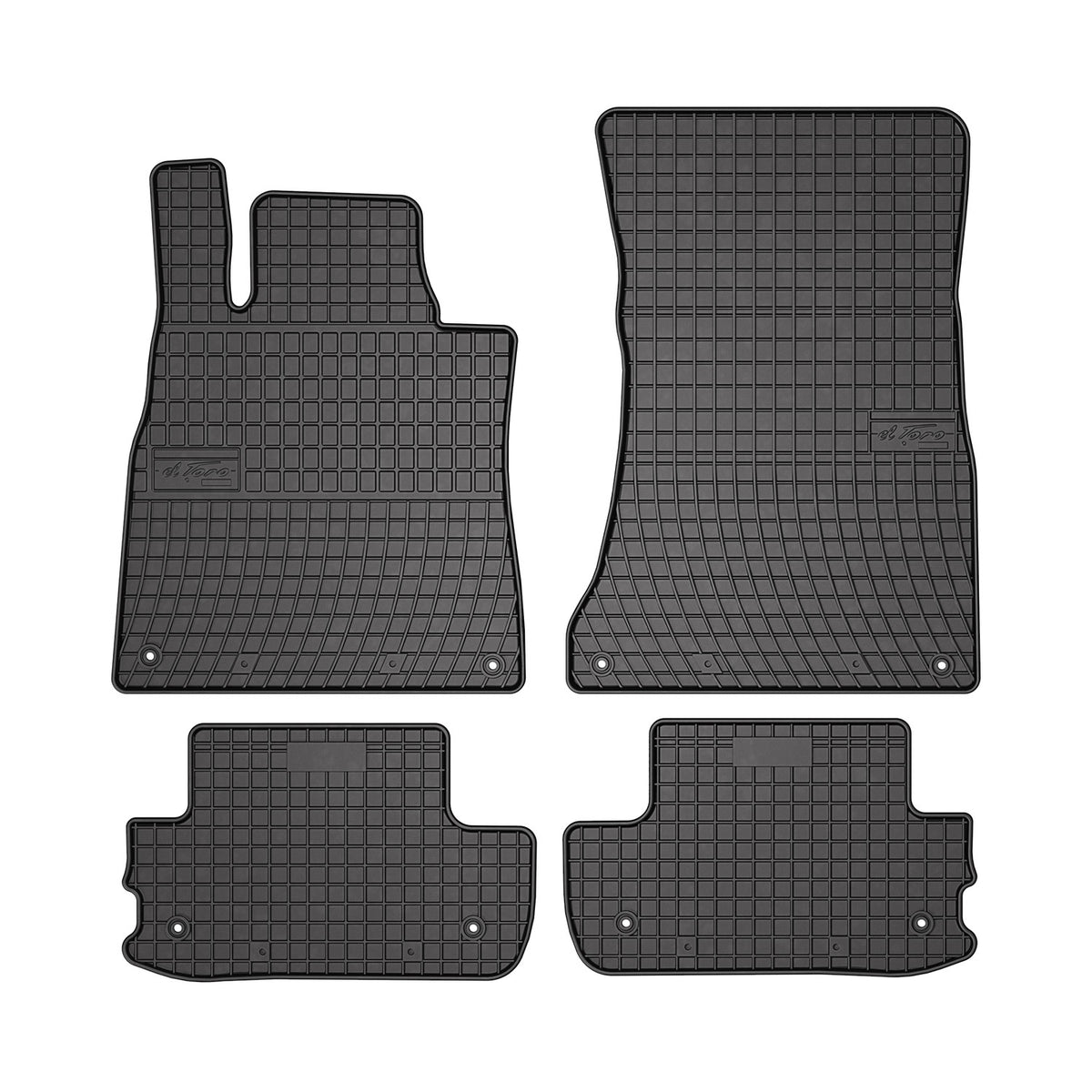 OMAC Gummi Fußmatten für Mercedes S Klasse W222 Coupe 2013-2020 Schwarz 4x