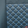 Sitzbezüge Schonbezüge für Mercedes Sprinter W906 Kunstleder Schwarz Blau 2+1