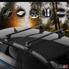 Menabo Stahl Dachträger Gepäckträger für Land Rover Rang Rover 2012-2024 Schwarz