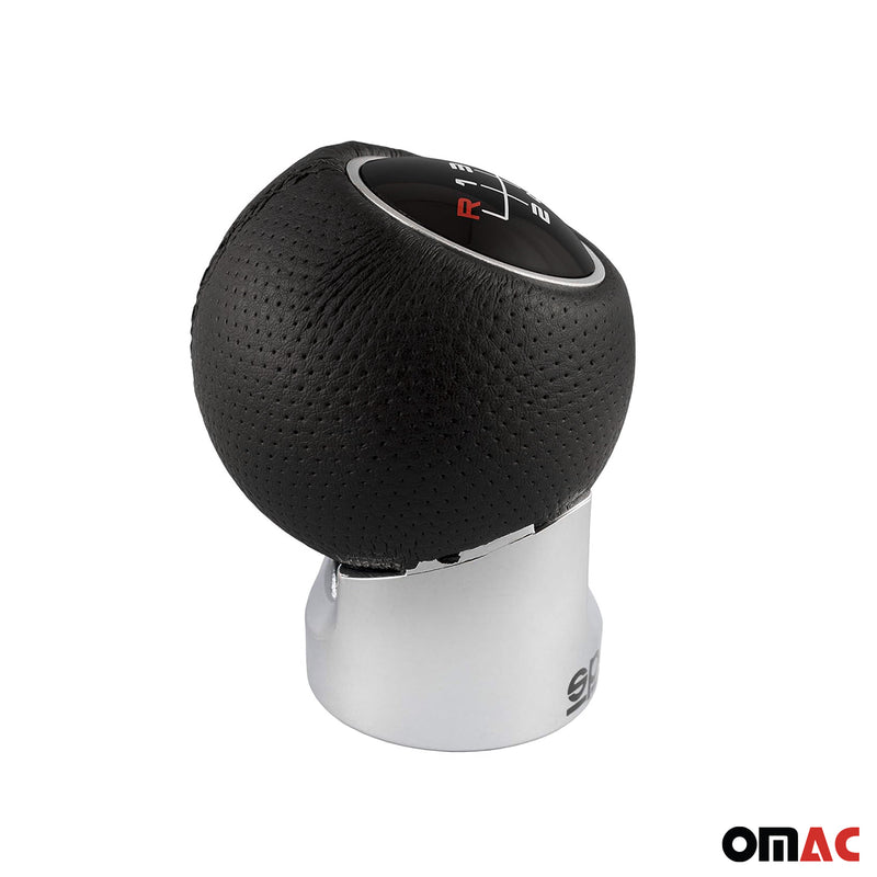 SPARCO Schaltknauf Schalthebel Schaltknopf Aluminium Kunstleder Schwarz Knauf