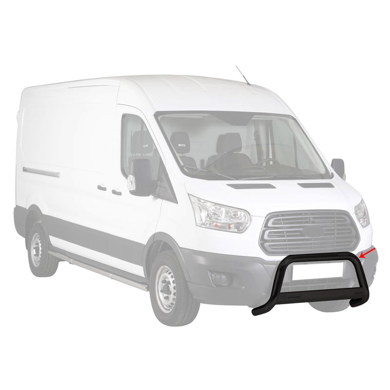 Frontbügel Frontschutzbügel für Ford Transit 2014-2025 ø63mm Stahl Schwarz