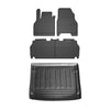 Fußmatten & Kofferraumwanne Set für Renault Kangoo 2008-2010 Gummi TPE