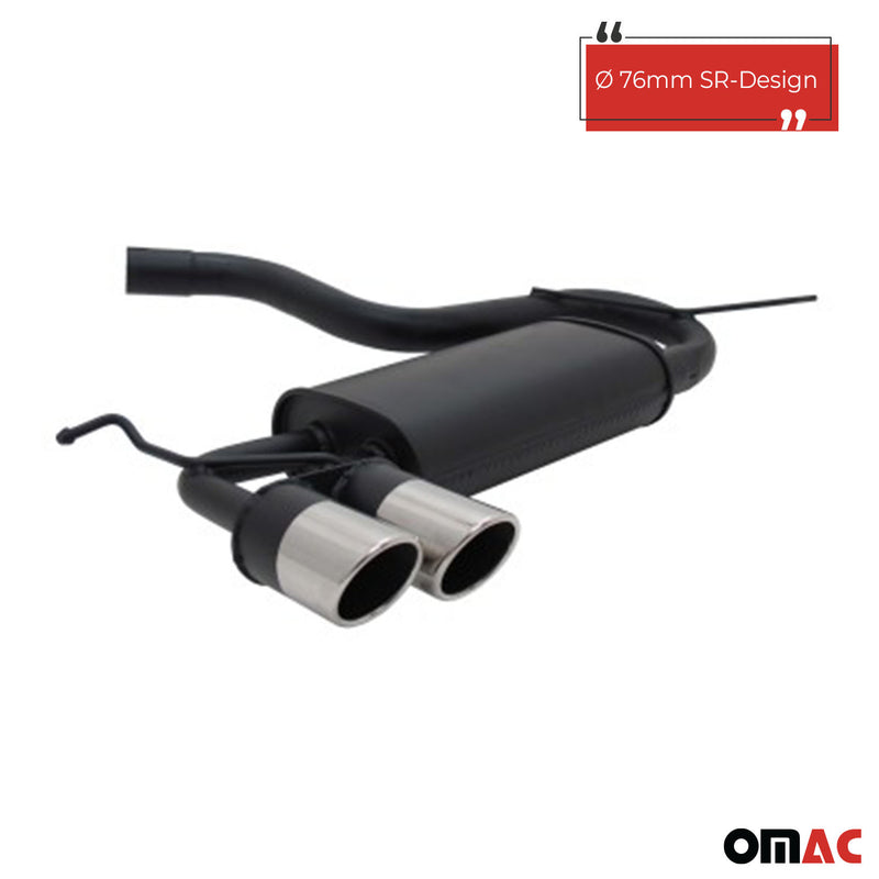 Novus Sportauspuff für Audi A3 VW Golf 5 VW Golf 6 VW Scirocco 2x76mm SR-Design