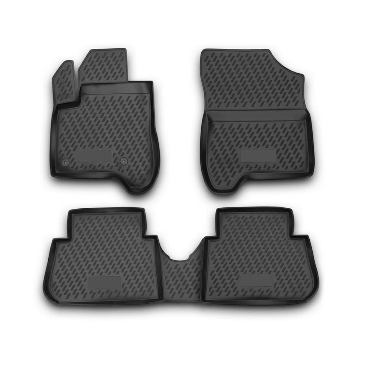 OMAC Gummimatten Fußmatten für Citroen C3 Picasso 2009-2016 TPE Schwarz 4tlg
