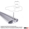 Load limiter load stops for roof racks adjustable 4x + 2x (3m belt)