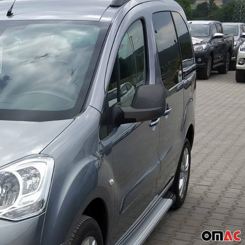 Spiegelkappen Spiegelabdeckung für Citroen Berlingo 2008-2012 Chrom ABS Dunkel