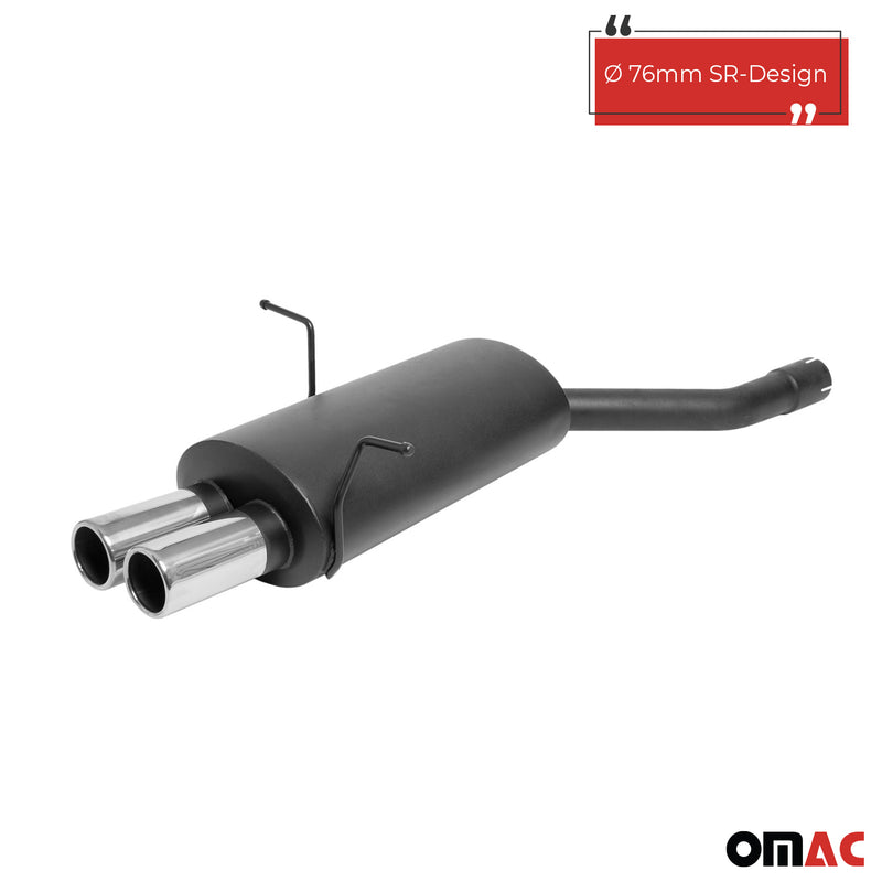 Novus Edelstahl Sportauspuff für BMW E46 Limo Tourig Coupe 2x76 Endschalldämpfer