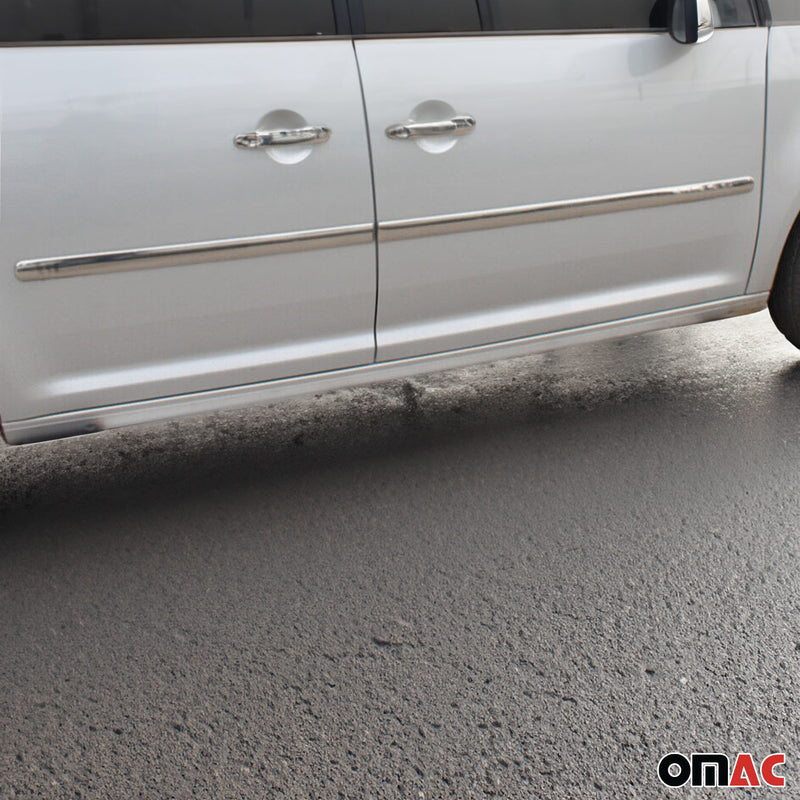 Seitentürleiste Türschutzleiste für VW Caddy 2003-2015 Langer Chrom Edelstahl 4x