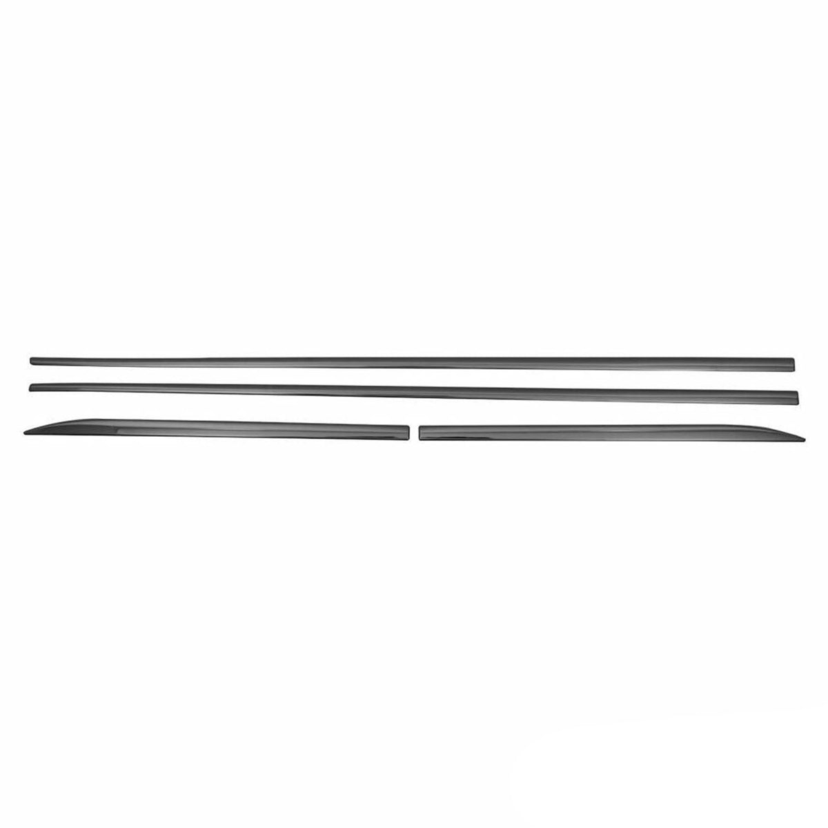 Seitentürleiste Türschutzleiste für Nissan Micra 2017-2024 Chrom Stahl Dunkel 4x