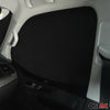 Frontscheibe Gardinen Maß Vorhänge für Fiat Doblo 2010-2021 Grau Schwarz 3tlg