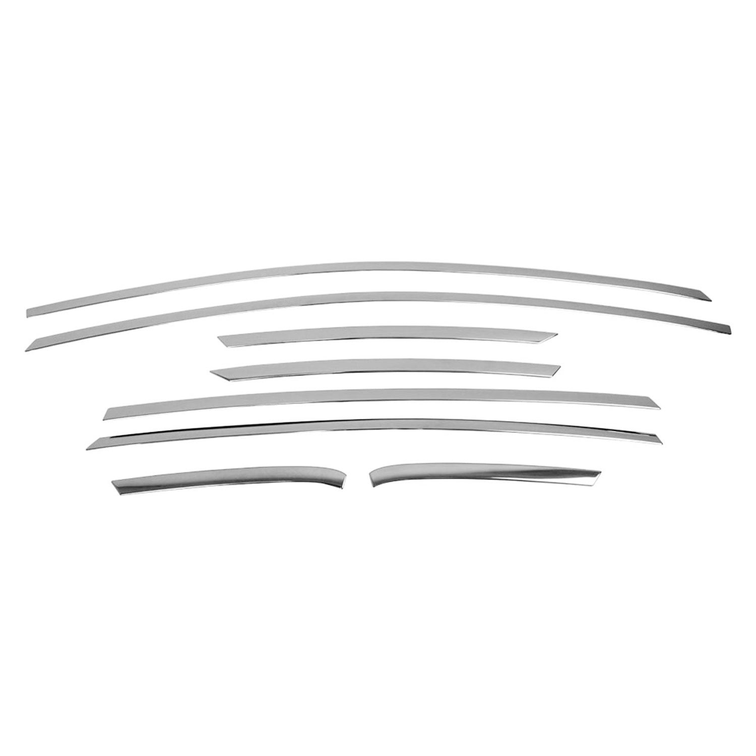 Für Ford Fiesta 2008-2017 Chrom (obere) Fensterleisten Rahmen Edelstahl 8 tlg