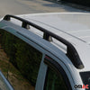 Dachreling Dachgepäckträger für VW Caddy 2021-2024 L2 Länger Alu Schwarz 2x