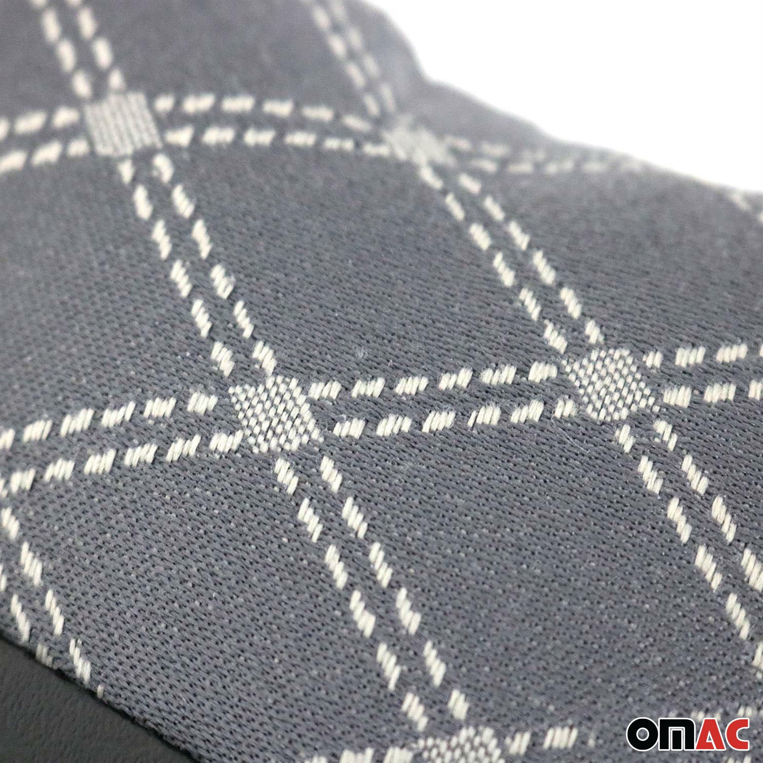 KFZ Auto Kopfstütze Sitzkissen Nackenstütze Textil & Leder Schwarz Grau 8x30cm