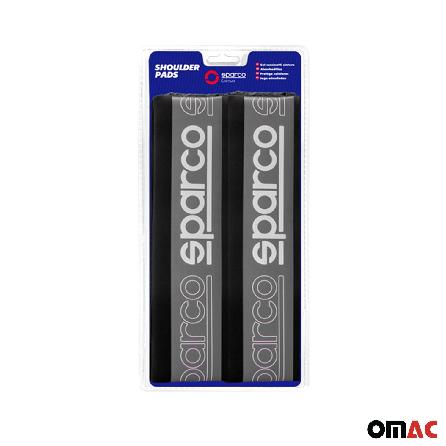 SPARCO Gurtschoner Gurtpolster Sicherheitsgurt Auto Gurtschutz Grau 2x