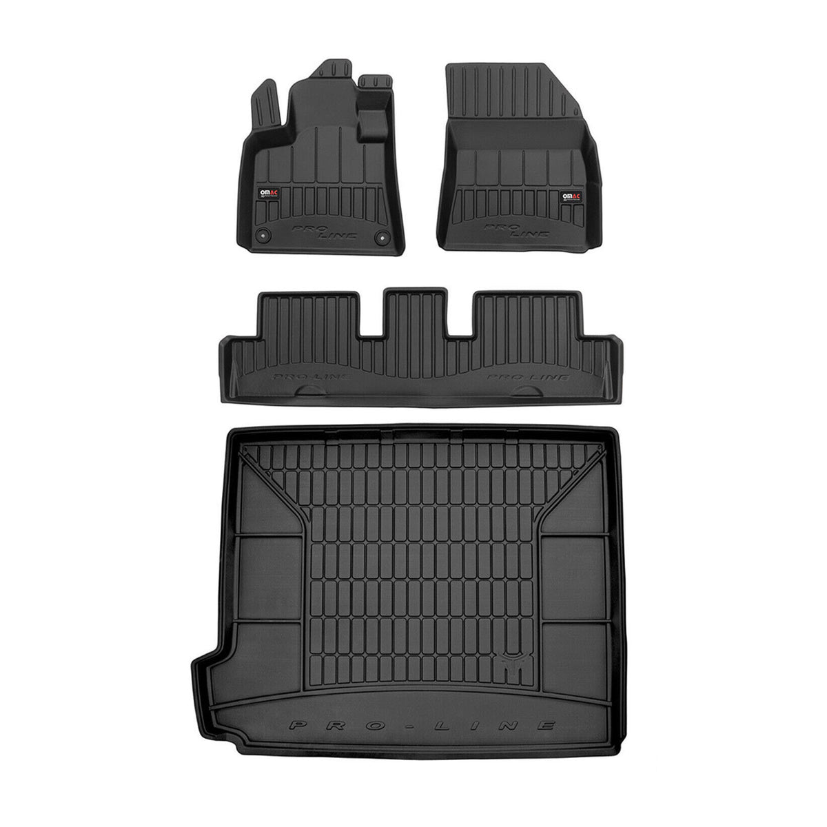 OMAC floor mats & boot liner set for Citroen C4 Picasso 2013-2019 rubber 4x