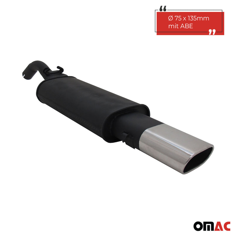 Novus Sportauspuff für VW Golf 2 19E 135x75mm Endschalldämpfer mit ABE