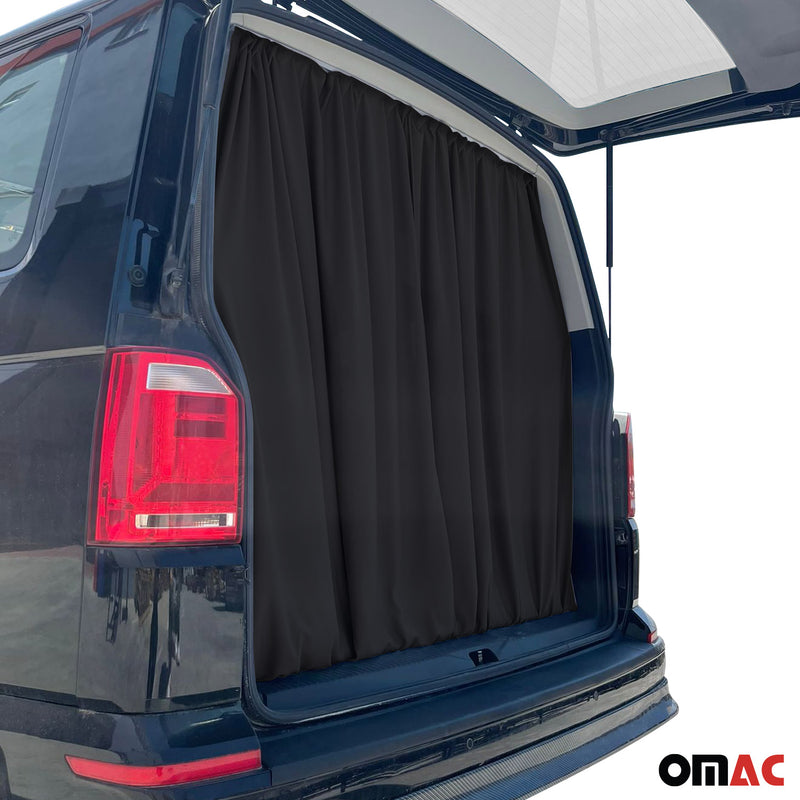 Heckklappe Gardinen Sonnenschutz Vorhänge für VW Caddy L1 L2 Schwarz 2tlg