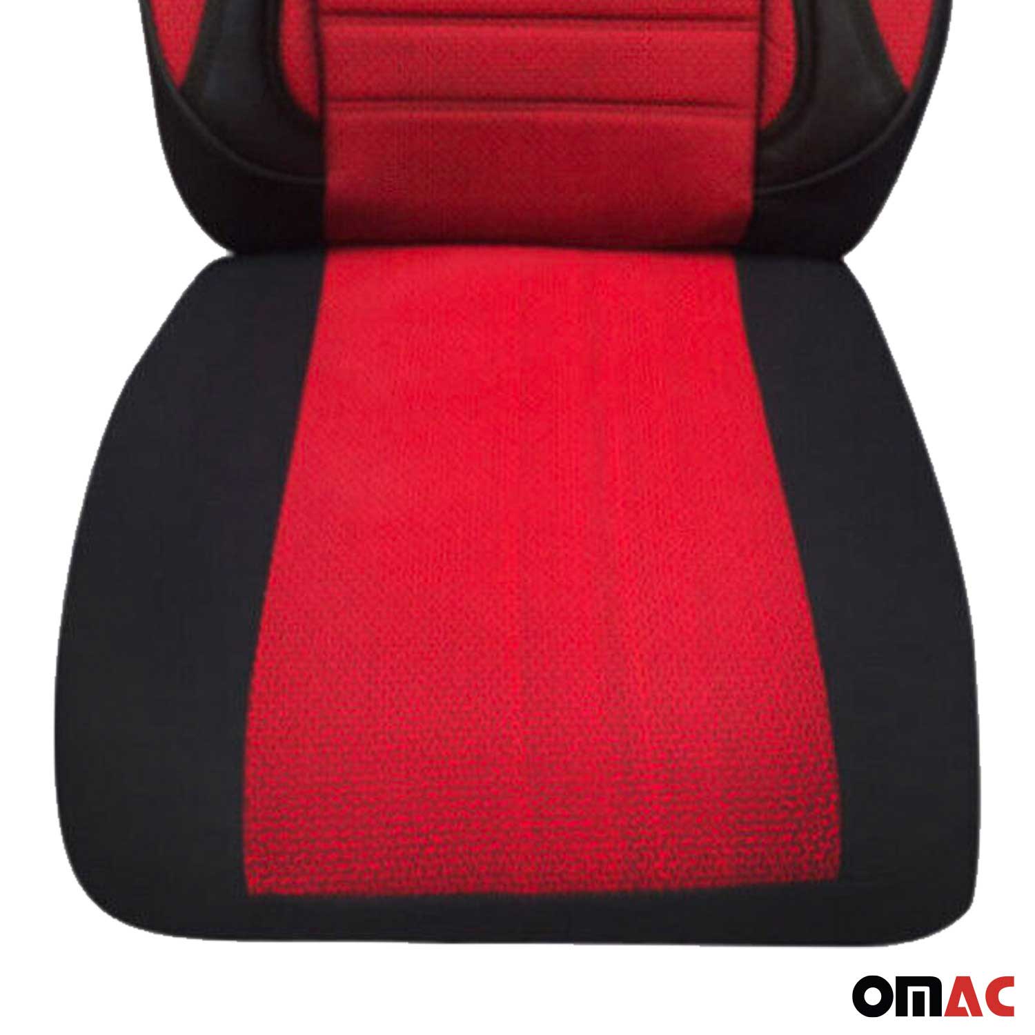 Schonbezüge Sitzschoner für Fiat Doblo Premio Schwarz Rot Vorne Satz 1+1 Auto