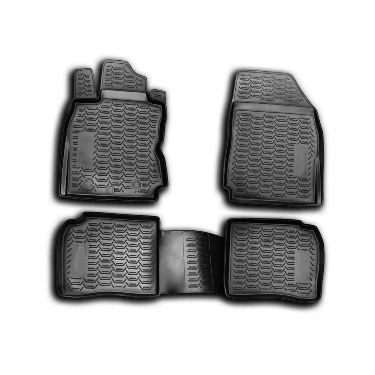 OMAC Gummimatten Fußmatten für Nissan Note 2005-2013 TPE Automatte Schwarz 4tlg