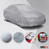 Car protective cover full garage tarpaulin for notchback cars gray small