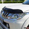 Motorhaube Deflektor Insektenschutz für Mitsubishi L200 2015-2020 Dunkel