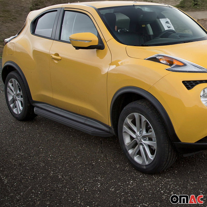 Trittbretter Seitenschweller für Nissan Juke 2010-2016 TÜV Alu Schwarz ABE