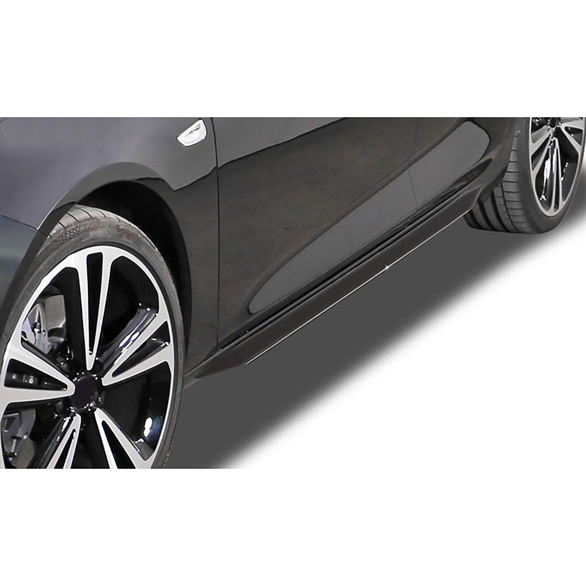 RDX side skirts for Seat Leon Toledo 1999-2004 ABS black glossy with TÜV