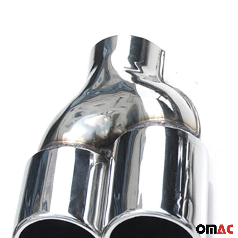 Auspuffblende Sportauspuff 50-56mm Edelstahl Links Rechts Doppelendrohr AMG Look