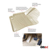 Fußmatten 3D Gummimatten für Seat Toledo 2012-2019 Stufenheck Gummi TPE Beige 4x