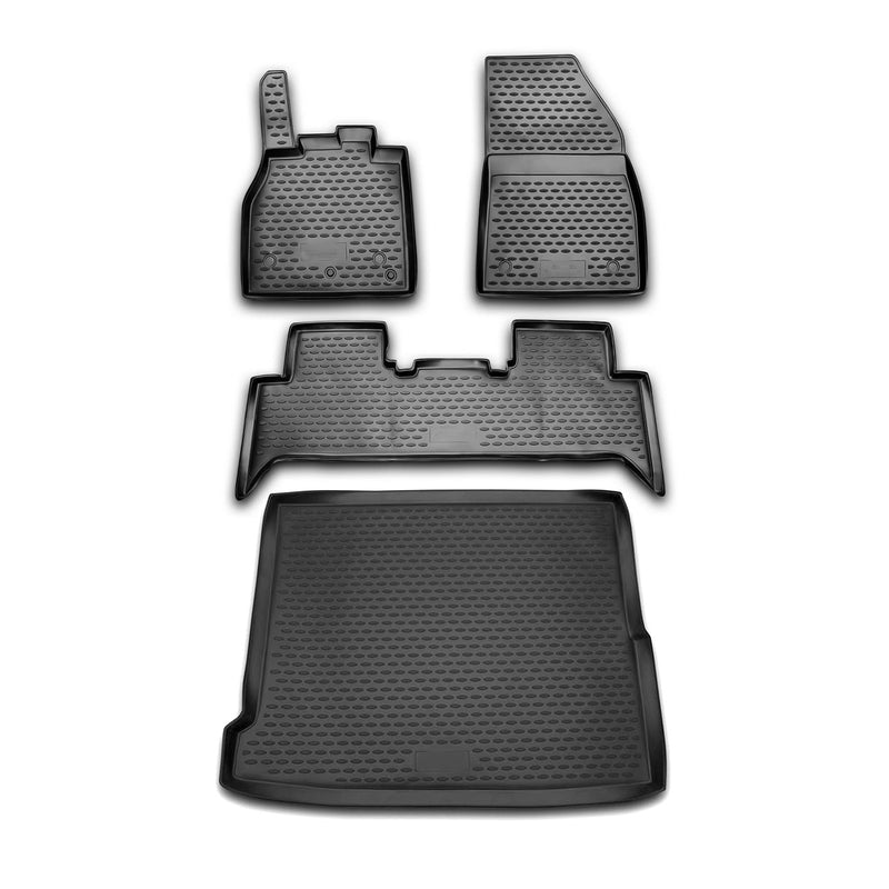 Fußmatten & Kofferraumwanne Set für Renault Scenic 2010-2016 Gummi 3D TPE 4x