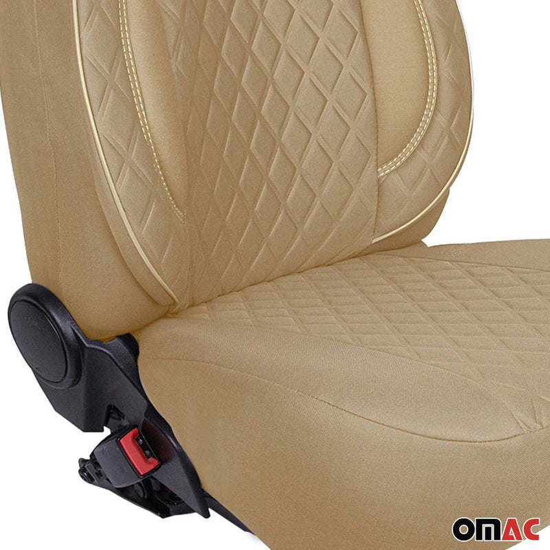 Schonbezug Sitzbezug Sitzschoner für Seat Arona 2017-2024 Beige 2Sitz Vorne Satz