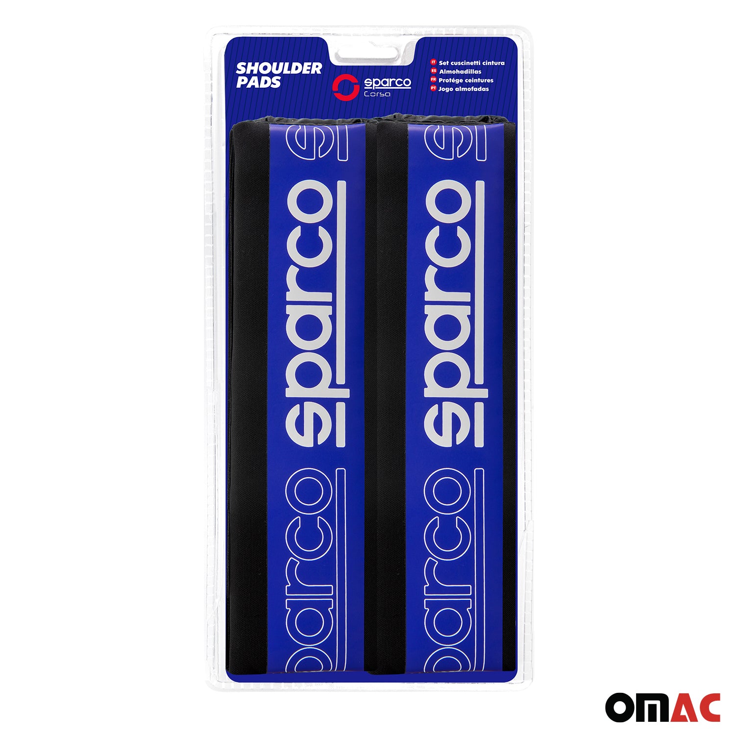 SPARCO Gurtschoner Gurtpolster Sicherheitsgurt Auto Gurtschutz Blau 2x