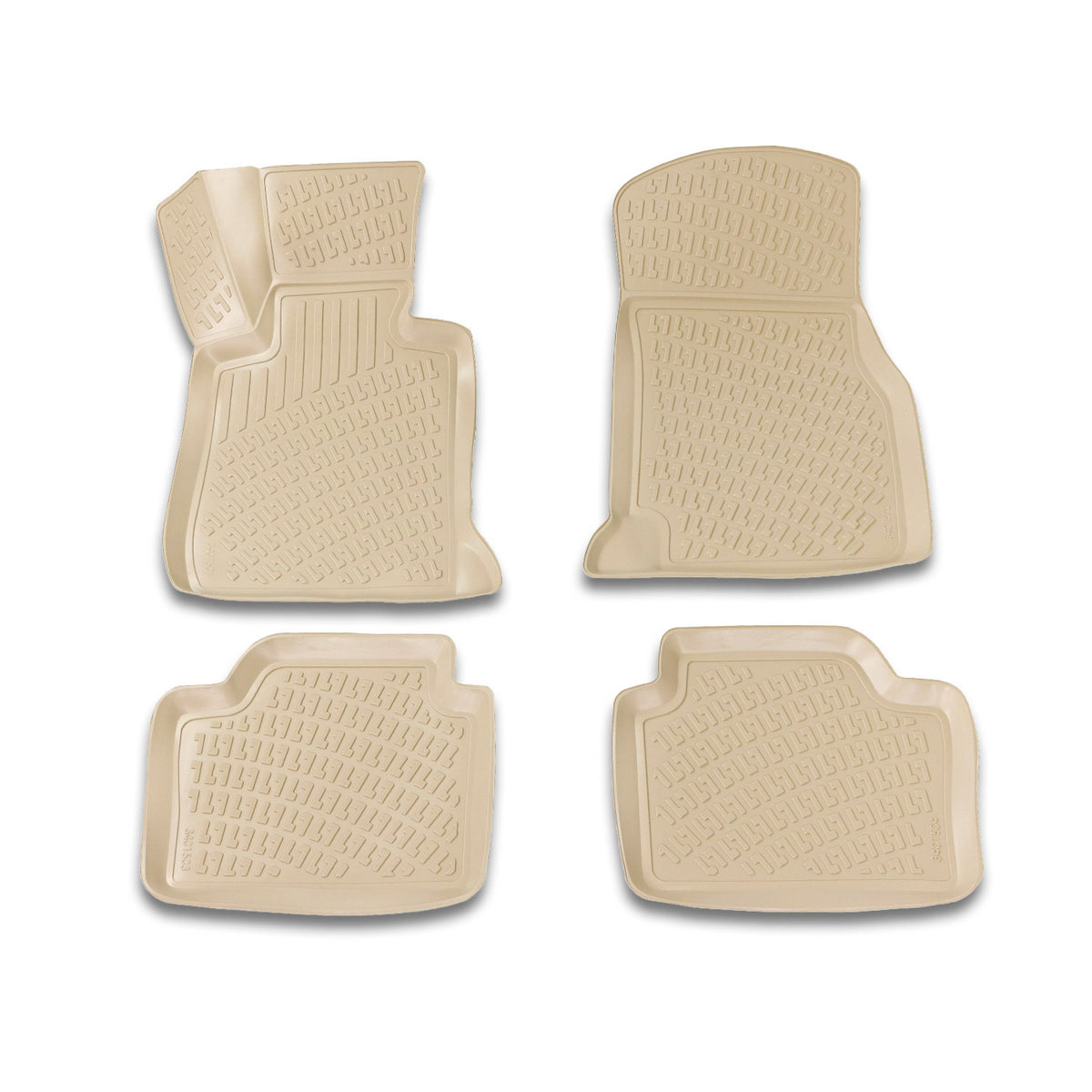 Fußmatten 3D Gummimatten für BMW 4er F33 2013-2020 Gummi TPE Beige 4tlg