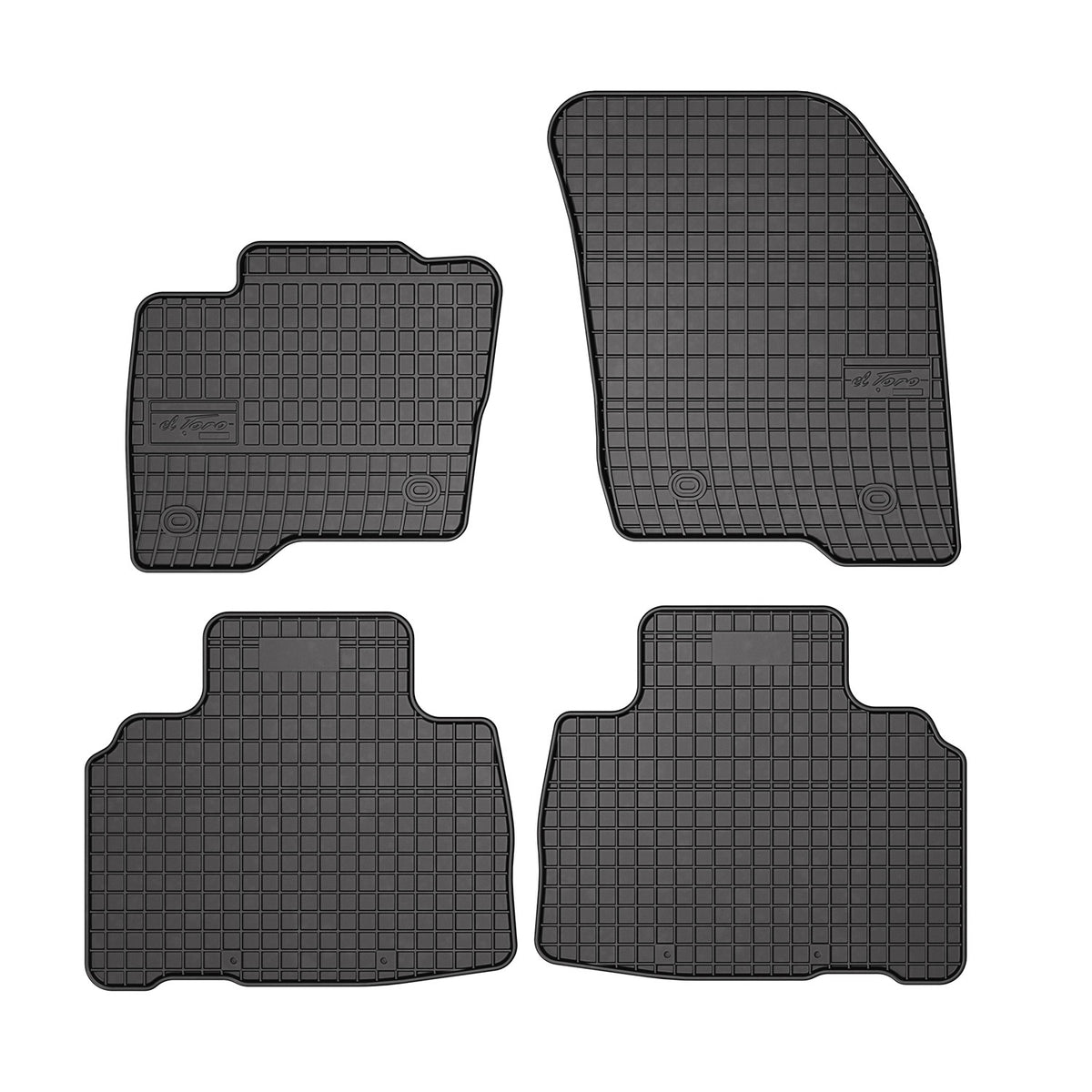 OMAC Gummi Fußmatten für Ford Edge 2014-2024 Automatten Gummi Schwarz 4tlg