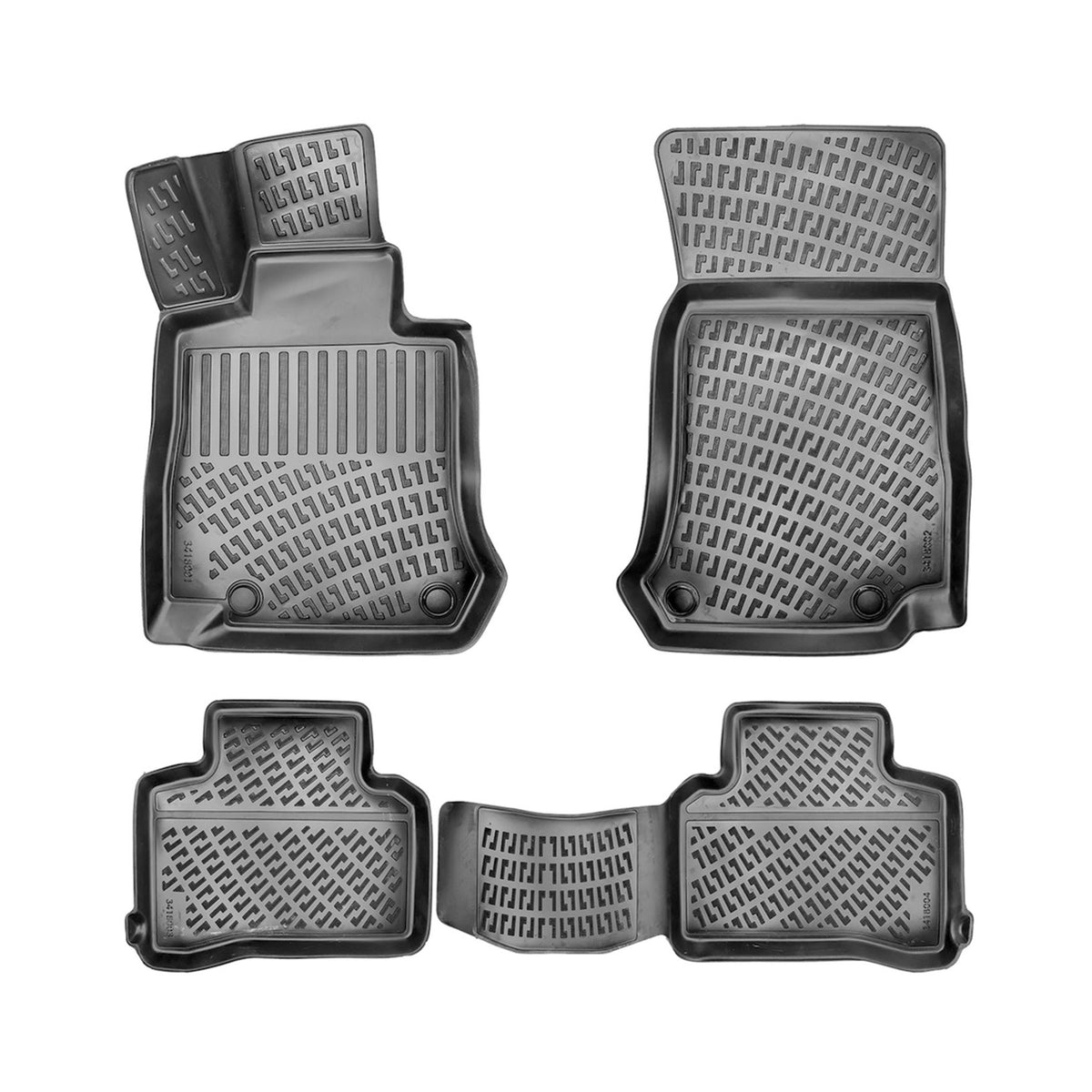 Fußmatten 3D Gummimatten für Mercedes EQC N293 2019-2024 Gummi TPE Schwarz 4tlg